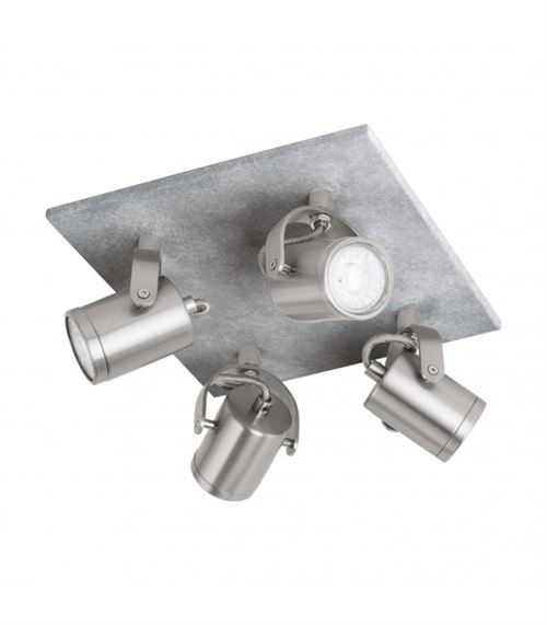 Spot PRACETA 4 ampoules gris