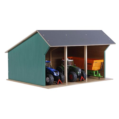 Kids Globe Agriculture Hangar pour Tracteurs 3 compartiments 45x38x27 cm