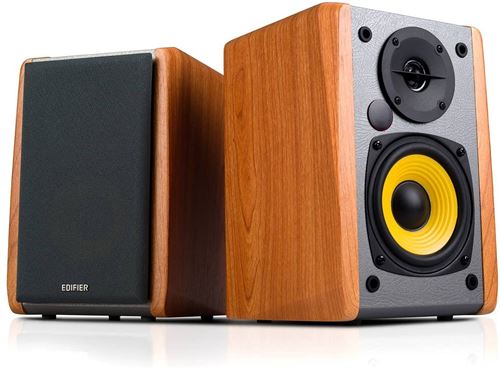 Edifier Brun, Beige Enceintes Bluetooth R1010bt Bois Vendues Par Paire