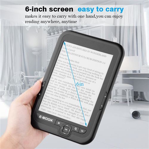 0€01 sur Liseuse numérique E-book Reader portable 6 pouces 8 Go