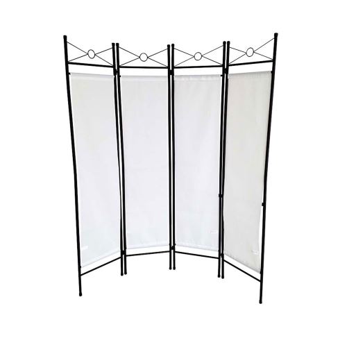 Séparateur de Pièces, Paravent, 180 x 160 cm, Blanc, Matériau du panneau: 100% Polyester