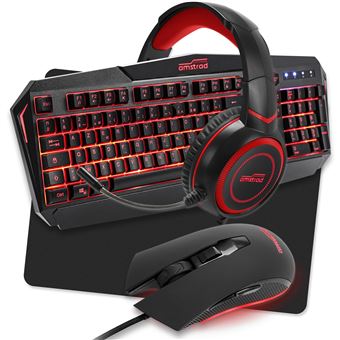 Pack Clavier souris casque MK6 gamer compatible console PS4