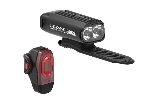 Lezyne Micro Drive 600XL Noir/Noir KTV Avant/arrière