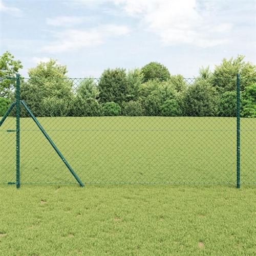 Vidaxl Verte Clôture En Treillis 1,5X10 M En Acier 42004768 - Image 2