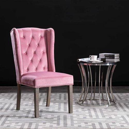 vidaXL Chaises de salle à manger 6 pcs Rose Velours