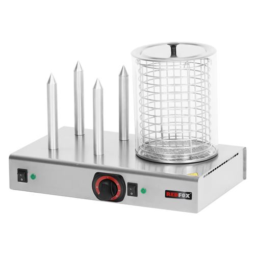  Hot dog 4 plots avec un panier avec manchon en verre HD 04 NK - Redfox