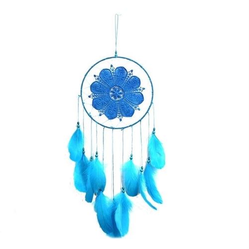 Non Communiqué Multi Attrape-Rêve Fleur Bleue Et Plumes Capteur Dream Catcher