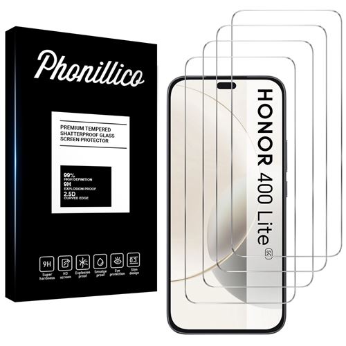 Verre Trempé pour Honor 400 Lite 5G [Pack 4] Film Vitre Protection Ecran Phonillico®