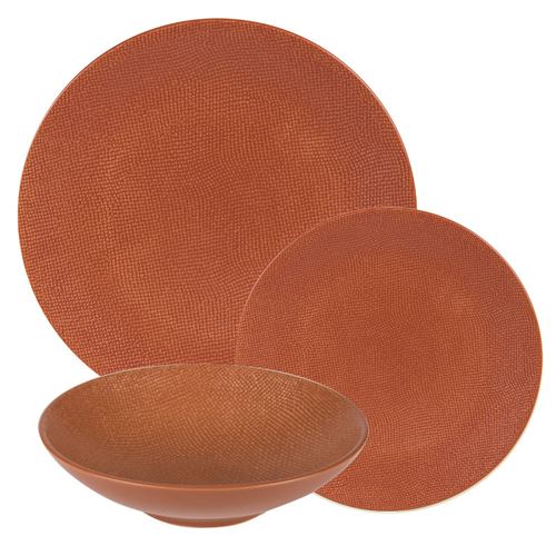 Service d'assiettes Vésuvio terra 12 pièces grès - Image 2