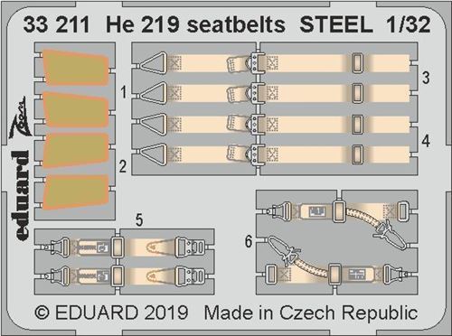 He 219 Seatbelts Steel For Revell - 1:32e - Eduard Accessories