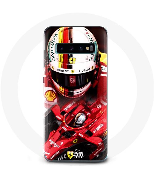 Coque pour Samsung Galaxy S10 edge Formule 1 Sebastian Vettel F1 Rouge Maniacase