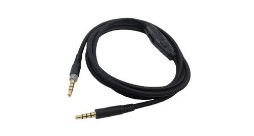 Non Communiqué Noir Câble De Remplacement Fiche 3,5 Mm Audio Avec Contrôle Pour Casque Kingston Hyperx Cloud Ii / Hyperx Cloud Alpha