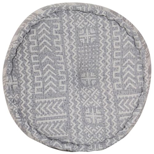 vidaXL Pouf fait à la main avec motif Bleu 50x25 cm Coton