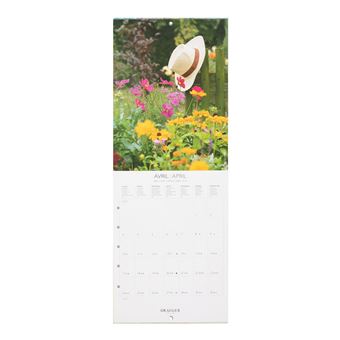 Petit calendrier mural 14x18 cm - 2024 gris Draeger Paris