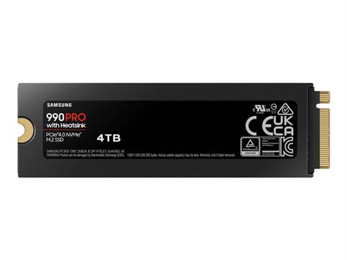 SSD Interne Samsung 990 Pro 4 To pour PS5 avec dissipateur