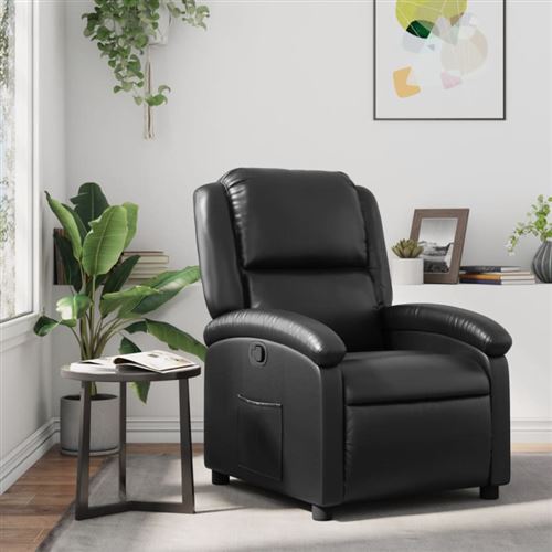 Vidaxl Noir Fauteuil Inclinable Similicuir - Image 3
