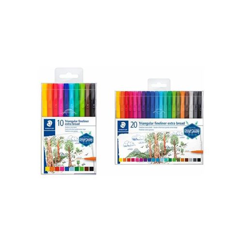 STAEDTLER Fineliner triplus broadliner, étui de 20