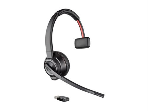 Poly Savi 8210-M Office - Savi 8200 series - micro-casque - sur-oreille - DECT / Bluetooth - sans fil - noir