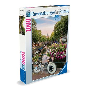 Puzzle 1000 p - Velo et fleurs a Amsterdam - 1