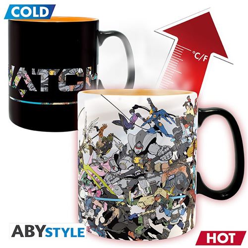 Mug Heat Change - Overwatch - Heros - 460 Ml