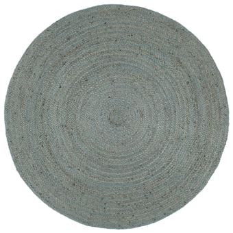vidaXL Vloerkleed handgemaakt rond 210 cm jute olijfgroen343600 - 1
