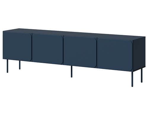 BEST MOBILIER Elvis - meuble tv 200 cm - 4 portes - Bleu