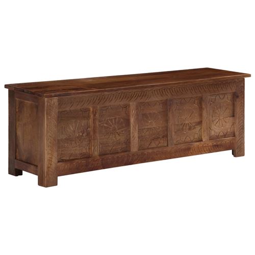 vidaXL Boîte de rangement 120x30x40 cm Bois de manguier solide