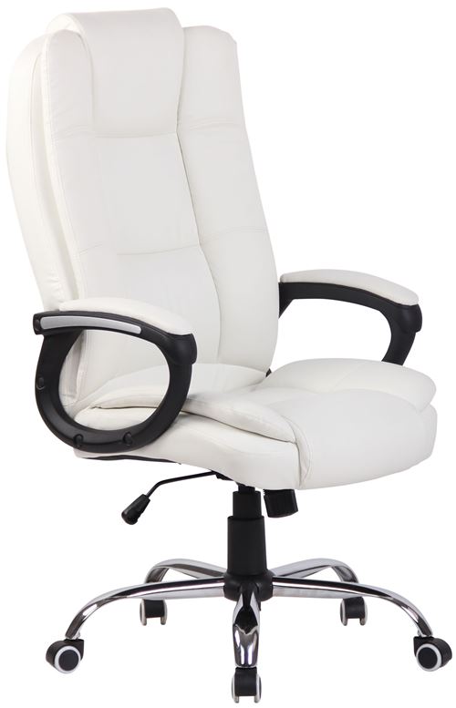 Fauteuil de bureau Enno en similicuir , Blanc