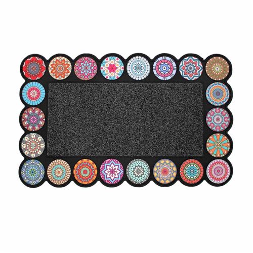 Non Communiqué Multicolore Tapis D'entrée Imprimé "Rosacolor" 45X75cm
