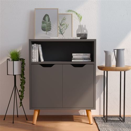 vidaXL Buffet Gris 60x30x72 cm Aggloméré