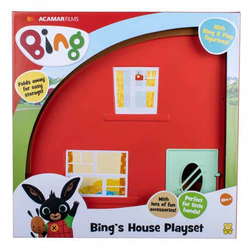 Bing 3583 Jeu de maison figurines Flop de l'émission TV CBeebies. Jouet de jeu de rôle robuste coloré et de bonne facture. Enfants à partir de 12 mois
