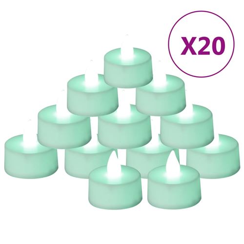 vidaXL Bougies électriques sans flamme à LED colorées 20 pcs