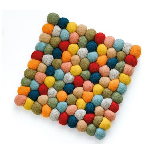Non Communiqué Multicolore Dessous De Plat Lana Coloré Carré - Cilio - Laine - Image 1