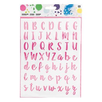 Pochoirs - Ecriture cursive - Rico Design - Album scrapbooking - Achat ...