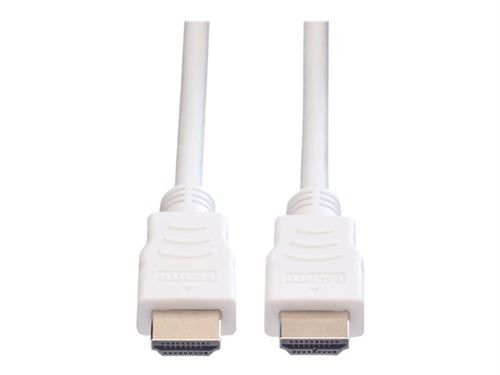 VALUE High Speed - Câble HDMI avec Ethernet - HDMI mâle pour HDMI mâle - 3 m - blindé - blanc