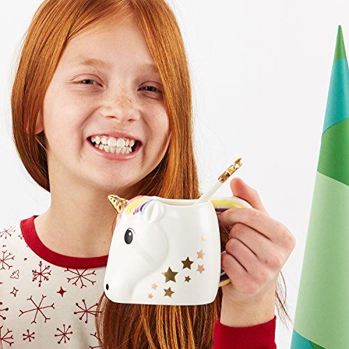 Soyez une tasse de licorne avec agitateur étoile métallique
