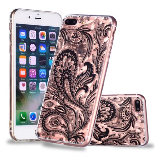 Coque en TPU motif diamant surface 3D cachemire pour votre Apple iPhone 8 Plus/7 Plus