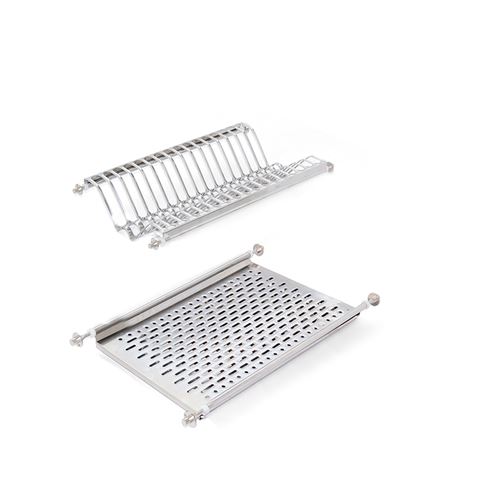 Emuca 8934265 Égouttoir suspendu pour assiettes et verres en acier inoxydable pour meuble cuisine 50cm
