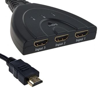 Switch HDMI 4K Commutateur HDMI Sélecteur HDMI 3 Entrées