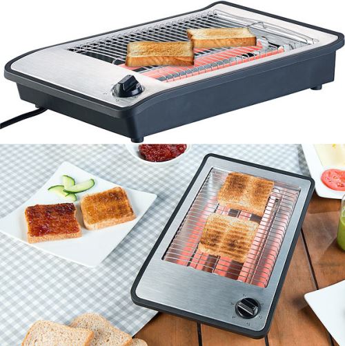 Grille-pain plat 4 tranches 600 W avec minuteur