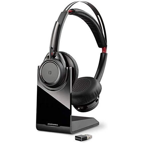 Poly Voyager Focus UC B825-M - Headset - op oor - Bluetooth - draadloos - actieve geluidsdemping