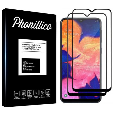 Verre Trempe pour Samsung Galaxy A10 [Pack 2] Film Transparent Bord Noir Vitre Protection Ecran Phonillico®