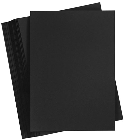 Creotime carton couleur A6 10,5 x 14,8 cm noir 100 pièces