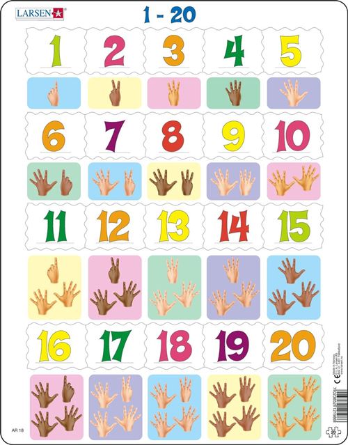 Larsen puzzle Maxi Apprendre à compter 20 pièces