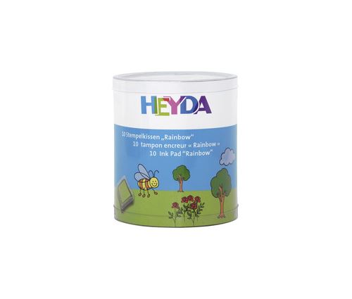 HEYDA lot de tampons encreurs Rainbow , boite transparente