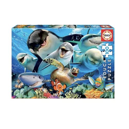 Educa Multicolore - Puzzle 100 Selfie Sous Leau - Image 1
