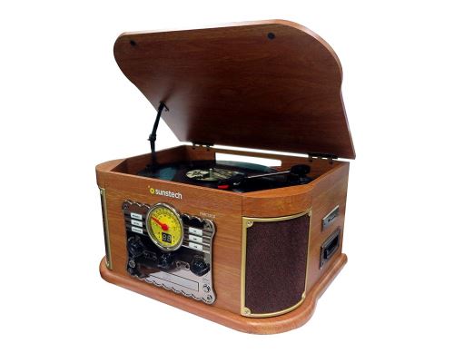Sunstech pxrc52cdwd – giradiscos de Bois, Couleur Bois