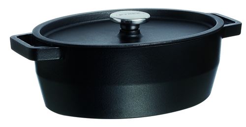Pyrex 4937250 Cocotte Ovale 33 Cm/5,8L Slow Cook Fonte D'Acier Gris 42,5 X 31 X 16,5 Cm
