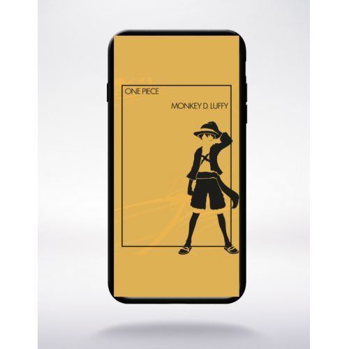 Coque one piece monkey d luffy compatible apple iphone 7 plus bord noir silicone