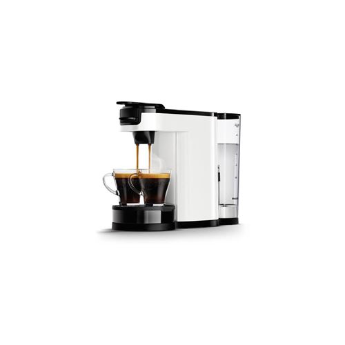 Machine a Cafe PHILIPS Senseo Switch a Café 2-en-1 a Dosettes et Filtre  HD6592/01 Verseuse Isotherme Réservoir d'eau 1L 1450W Blanc
